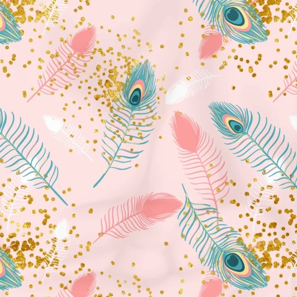 Pink Peacock 🦚 Feathers Poly Mailers 10x13 Pack of 25 - Picture 3 of 5